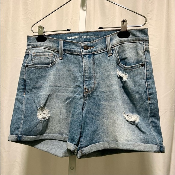 #041 Old Navy Women's Blue Denim Shorts - Picture 1 of 4
